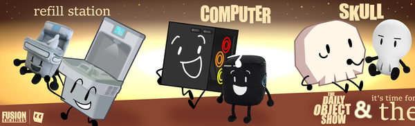 New Daily Object Show and It's Time For The plushies including Computer, Skull and Refill Station at objectshow.com